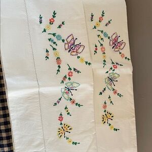 Embroidered Butterfly Floral Pillow Cases